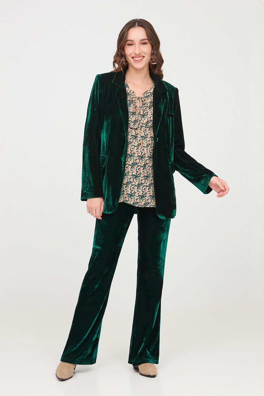 Blazer in velluto verde