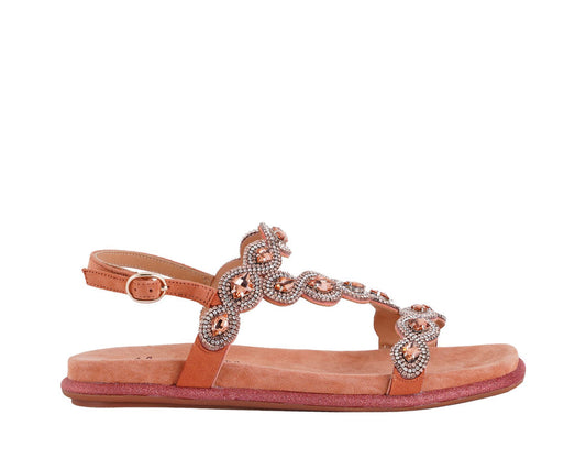 Sandalo strass tan