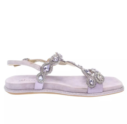 Sandalo strass lilla