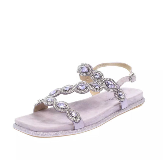 Sandalo strass lilla