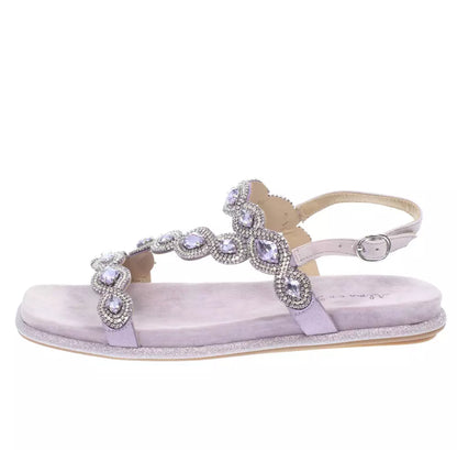 Sandalo strass lilla