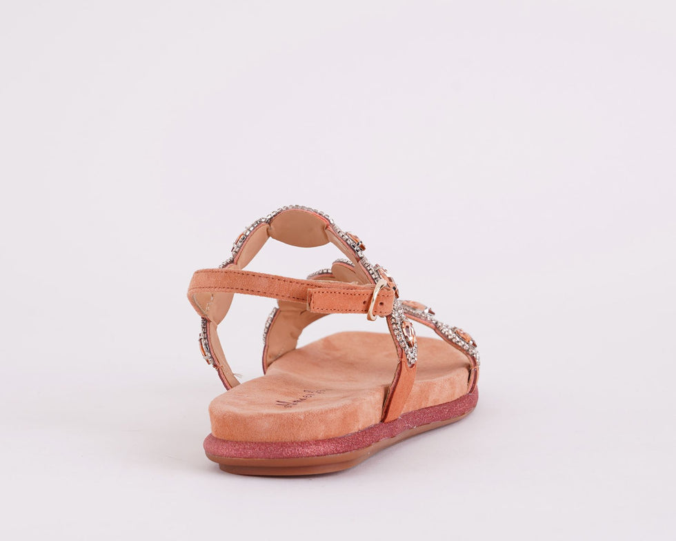 Sandalo strass tan