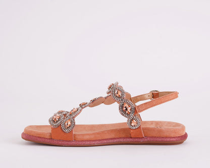 Sandalo strass tan