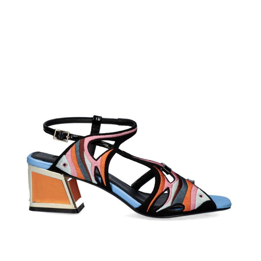 Orange fish low heel sandal