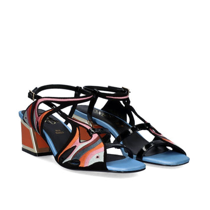 Orange fish low heel sandal