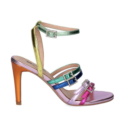 Sandalo multicolore fascette