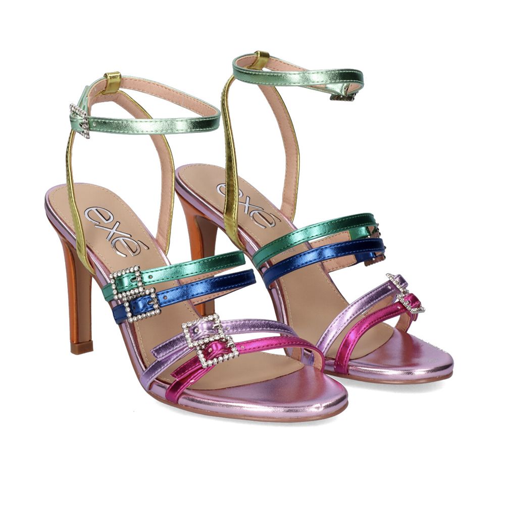 Sandalo multicolore fascette
