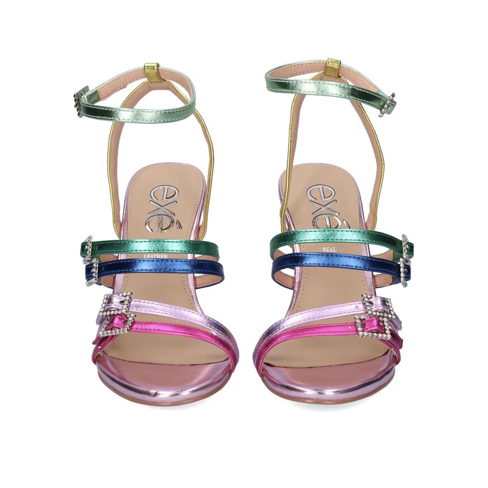 Sandalo multicolore fascette