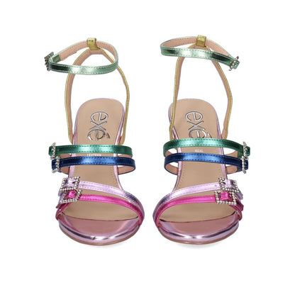 Sandalo multicolore fascette