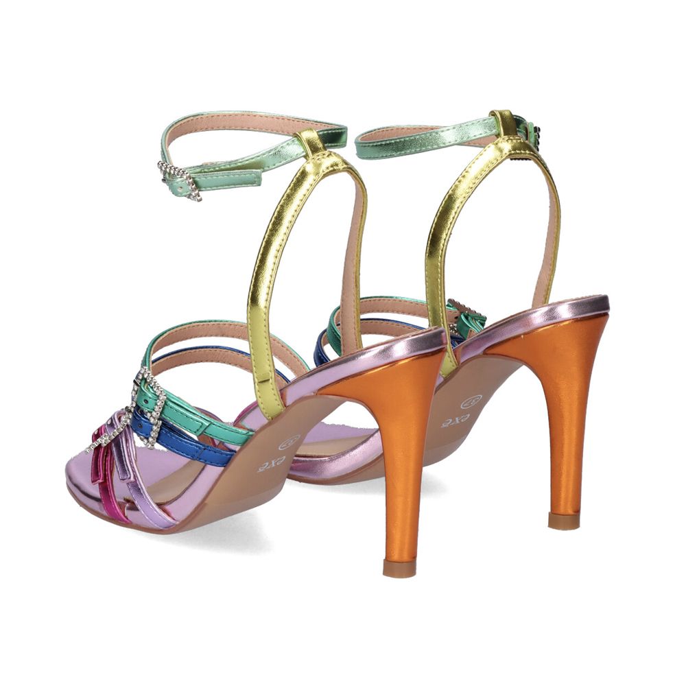 Sandalo multicolore fascette