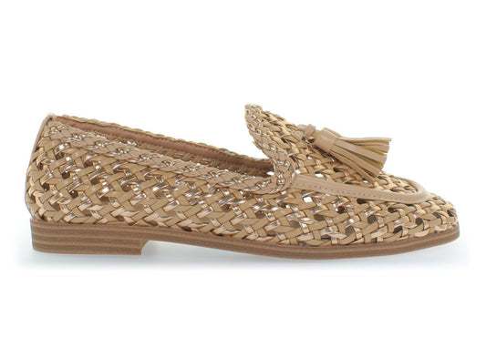 Mocassino intrecciato oro rosa