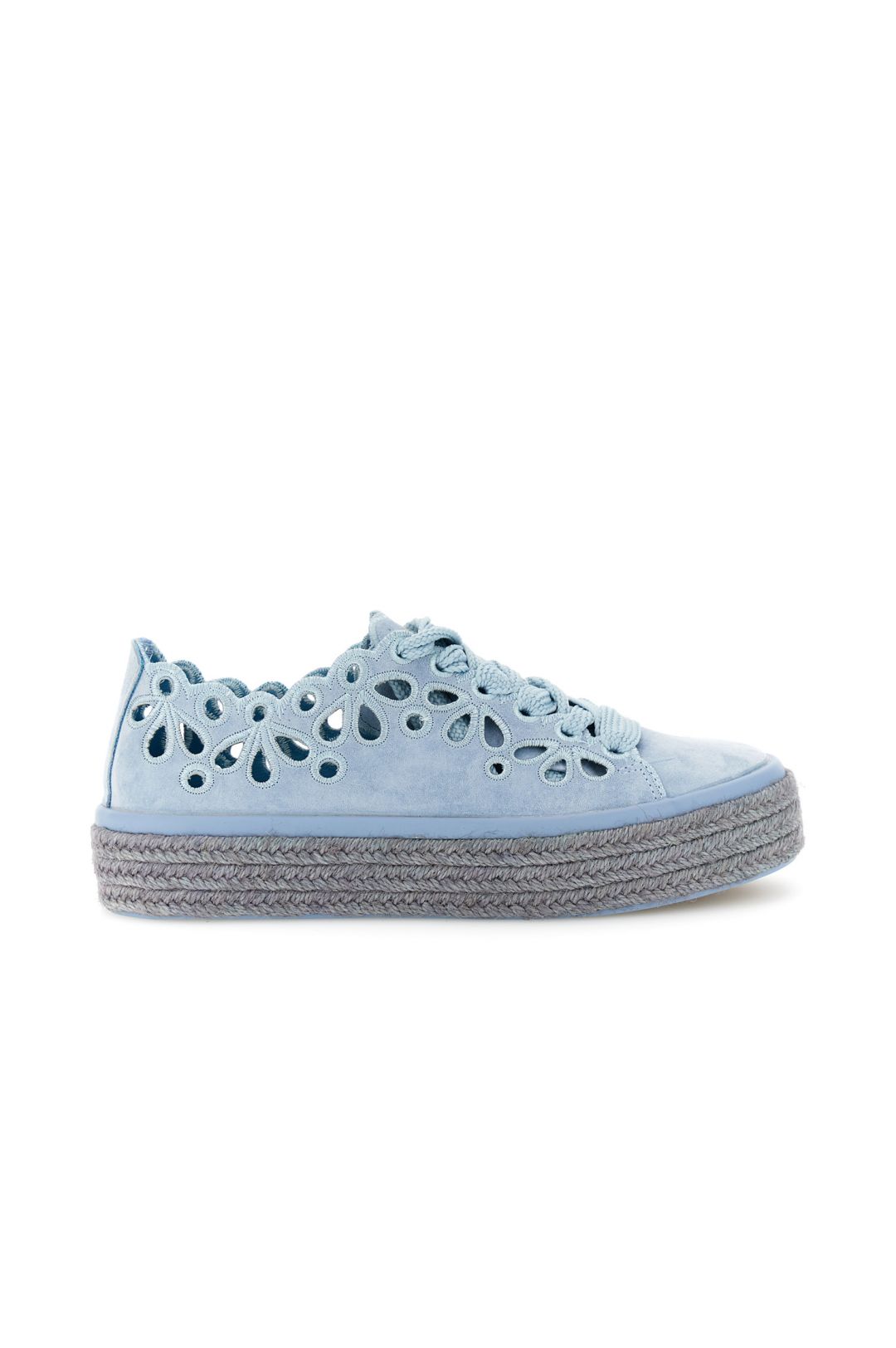 Sneakers in pelle smerlate azzurre