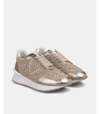 Sneakers borchie col.bronzo