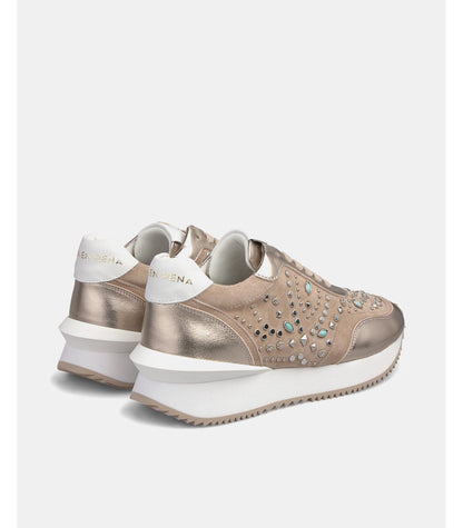Sneakers borchie col.bronzo