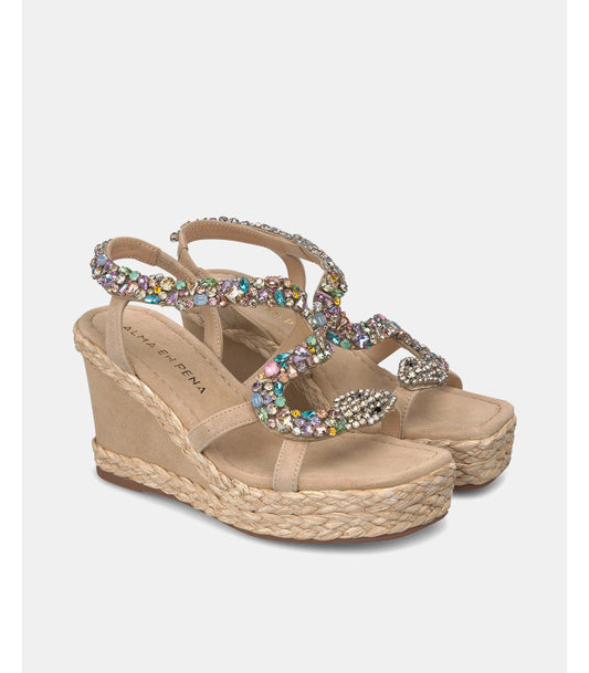 Zeppa strass cipria